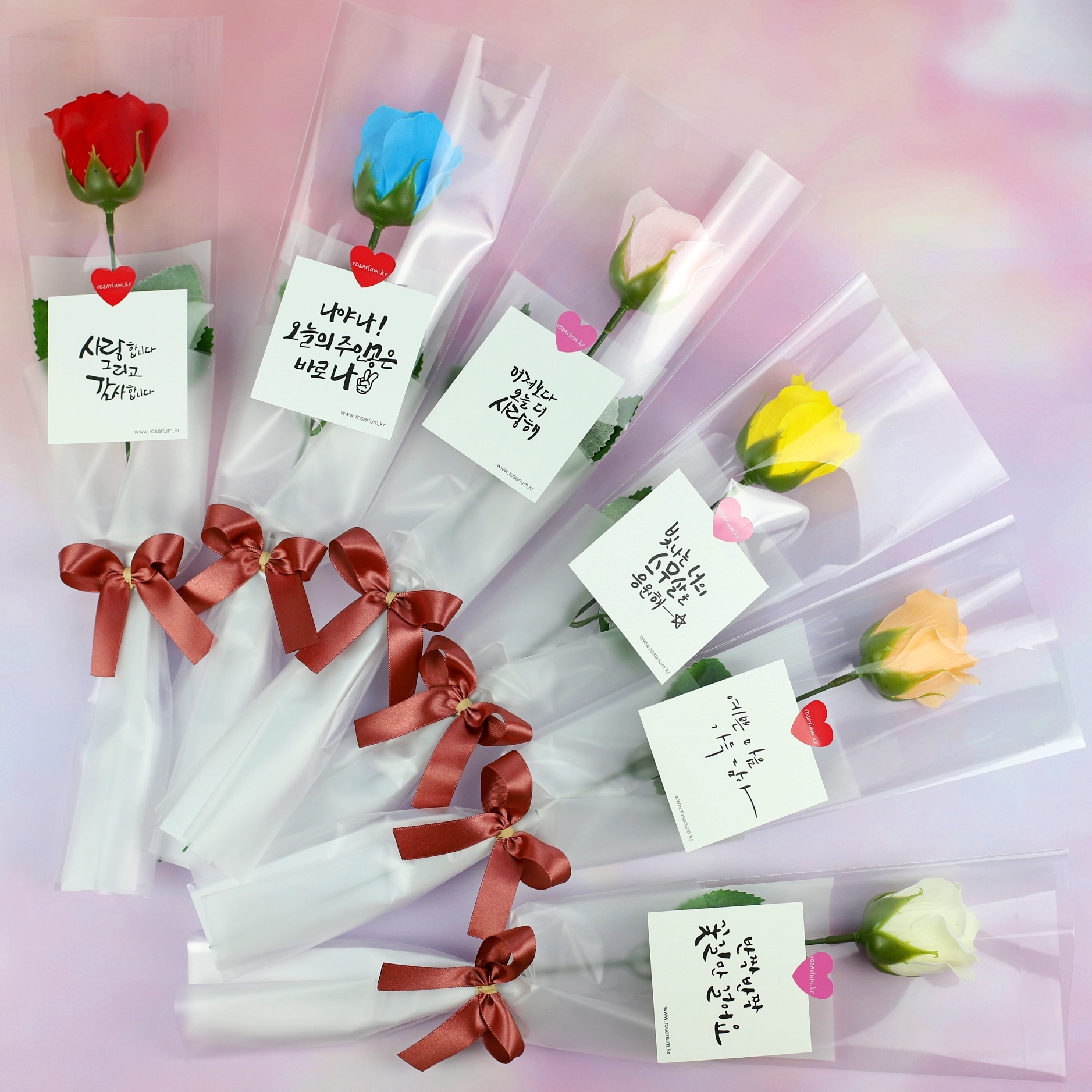 꽃 한송이 장미 꽃다발 비누꽃 졸업식 발표회 학예회 연주회 수료식 - 상세 이미지 5
