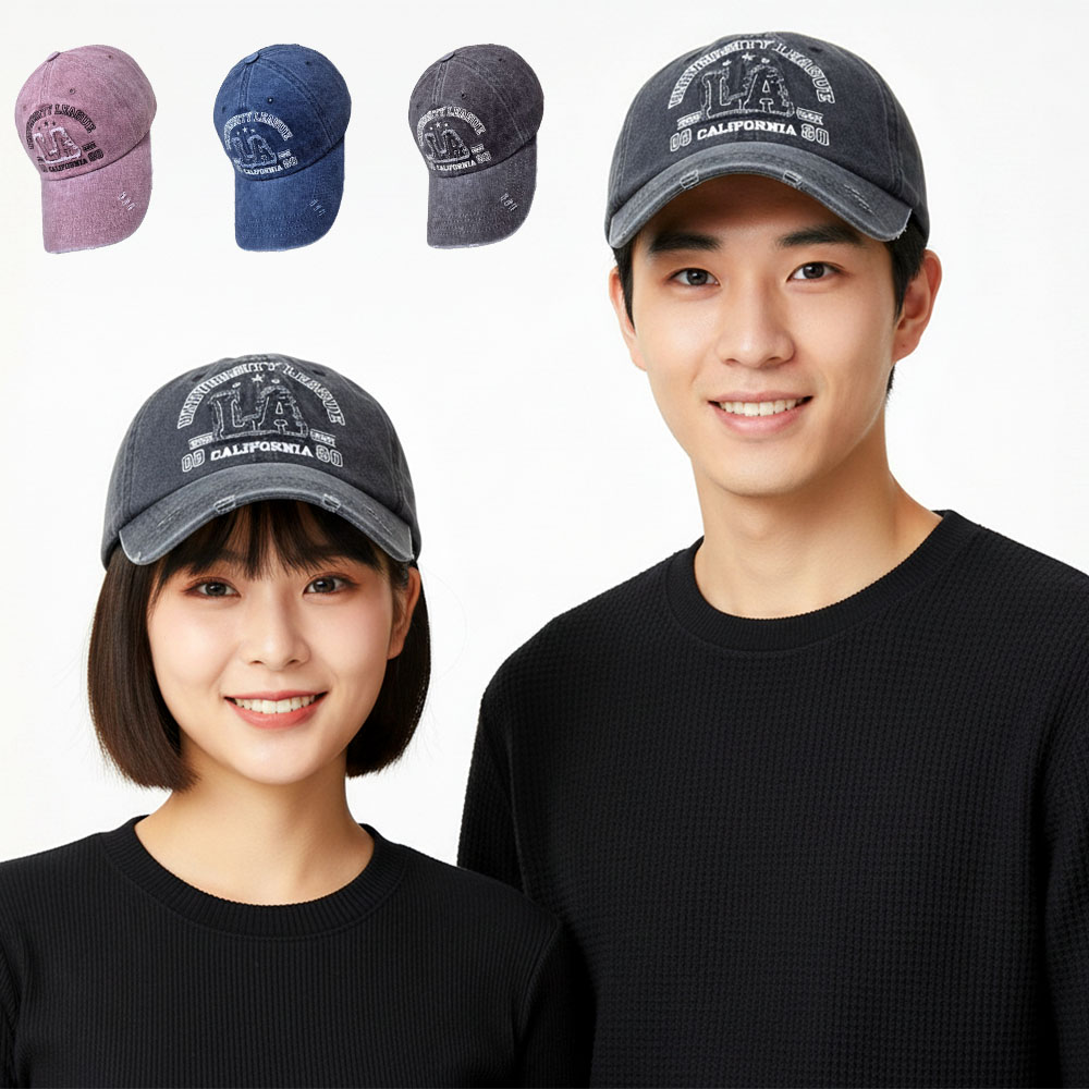 LA모자 러닝 얼굴작아보이는 모자 빈티지 볼캡 la 연예인 볼캡 - 상품 이미지