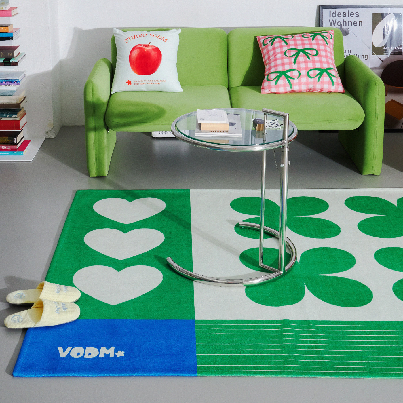 Graphic Flat Rug Greenwish, 100x150cm - 상세 이미지 5