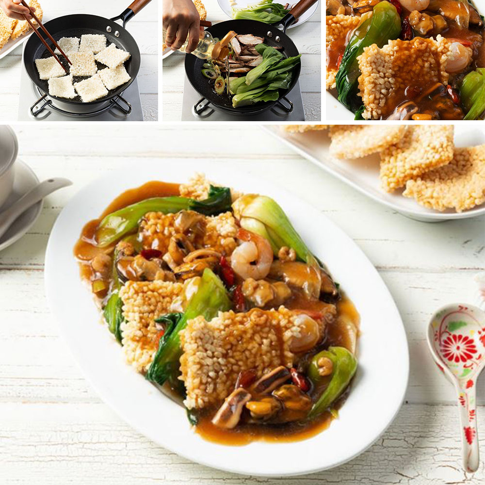 더팜 찹쌀 해물누룽지탕 2인분 해산물 꾸어빠탕 감칠맛 - 상품 이미지