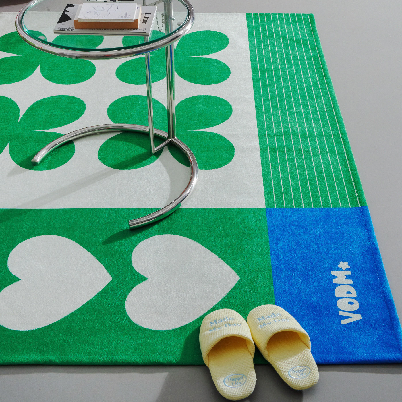 Graphic Flat Rug Greenwish, 100x150cm - 상세 이미지 4