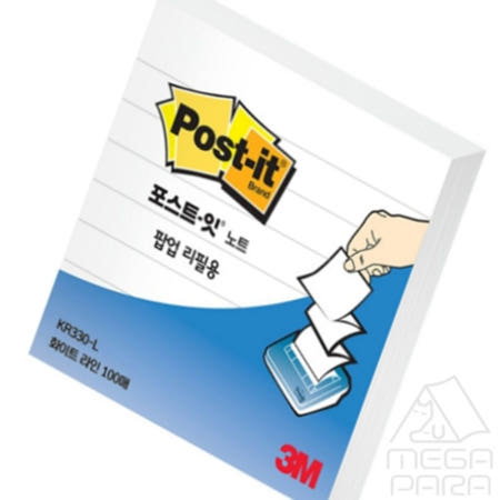 도하름 3M 포스트잇 노트 팝업리필 화이트라인 76X76 미니메모지 예쁜메모지