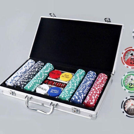 트윈스몰 국제규격 경기용 카지노칩 세트 포커 홀덤 게임 300P