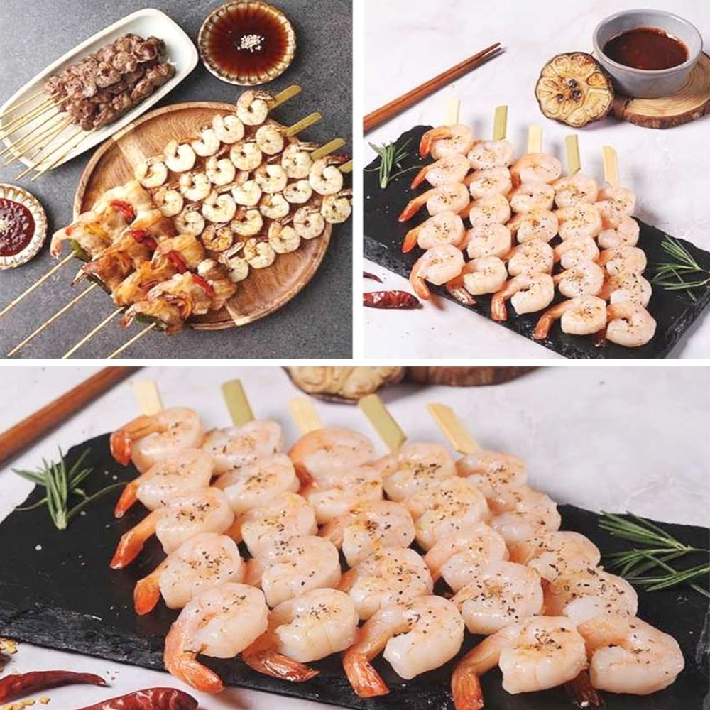 맛있는 허브갈릭 새우꼬치 5개입 캠핑 혼술 간단 술안주 - 메인 이미지