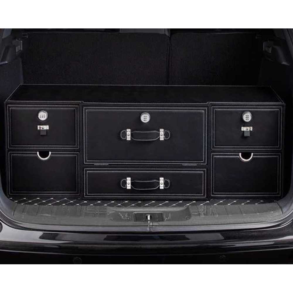 트렁크 수납함 차량용 접이식 다용도 정리함 럭셔리 BMW 블랙 85cm - 상세 이미지 4