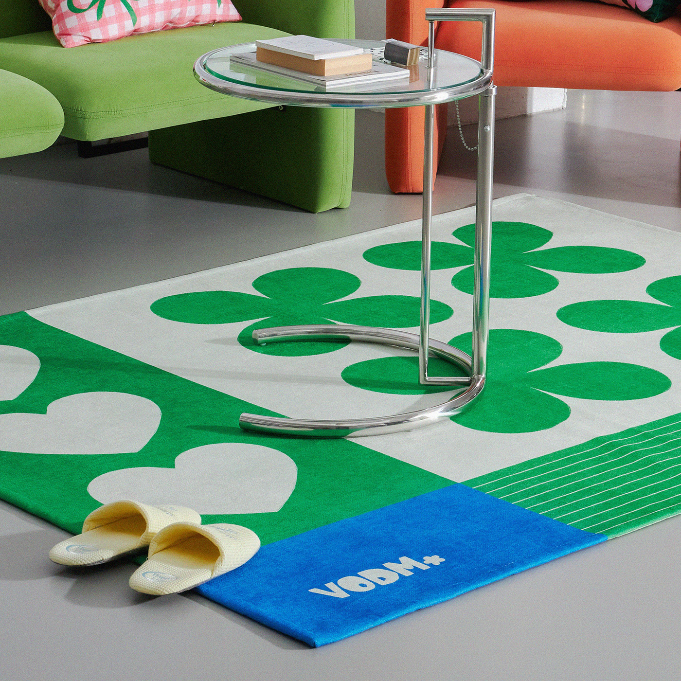Graphic Flat Rug Greenwish, 100x150cm - 상세 이미지 3