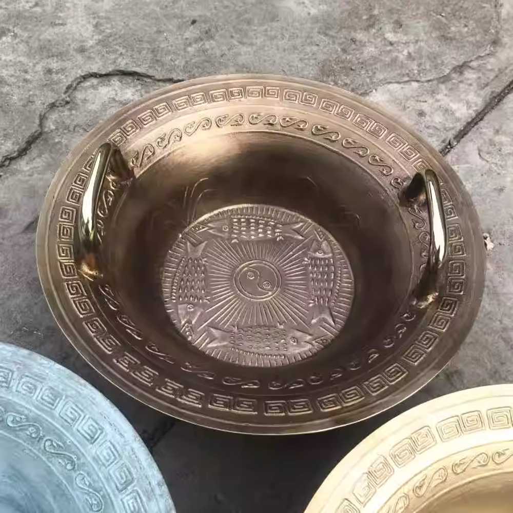 치유 악기 황동 대야 물진동 공명 사운드 테라피 볼 황동(용)28cm - 상세 이미지 3
