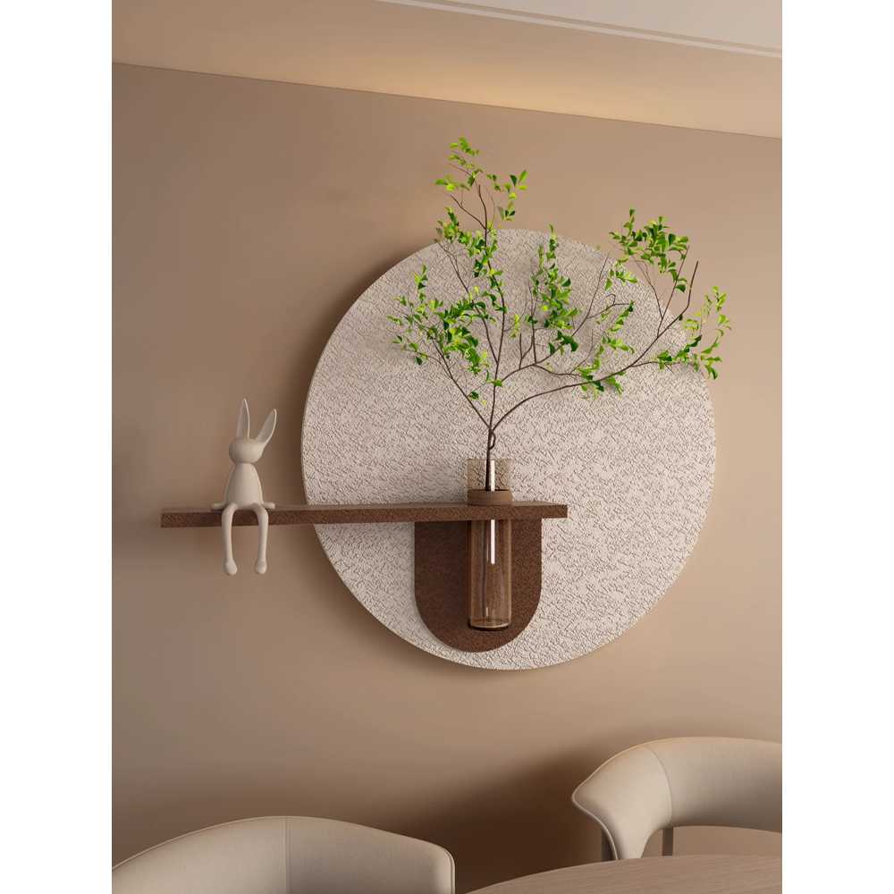 식물 액자 화분 인테리어 거실 카페 자연 감성 소품 A형 원형 50mm LED(전선)+리모컨 - 상세 이미지 4