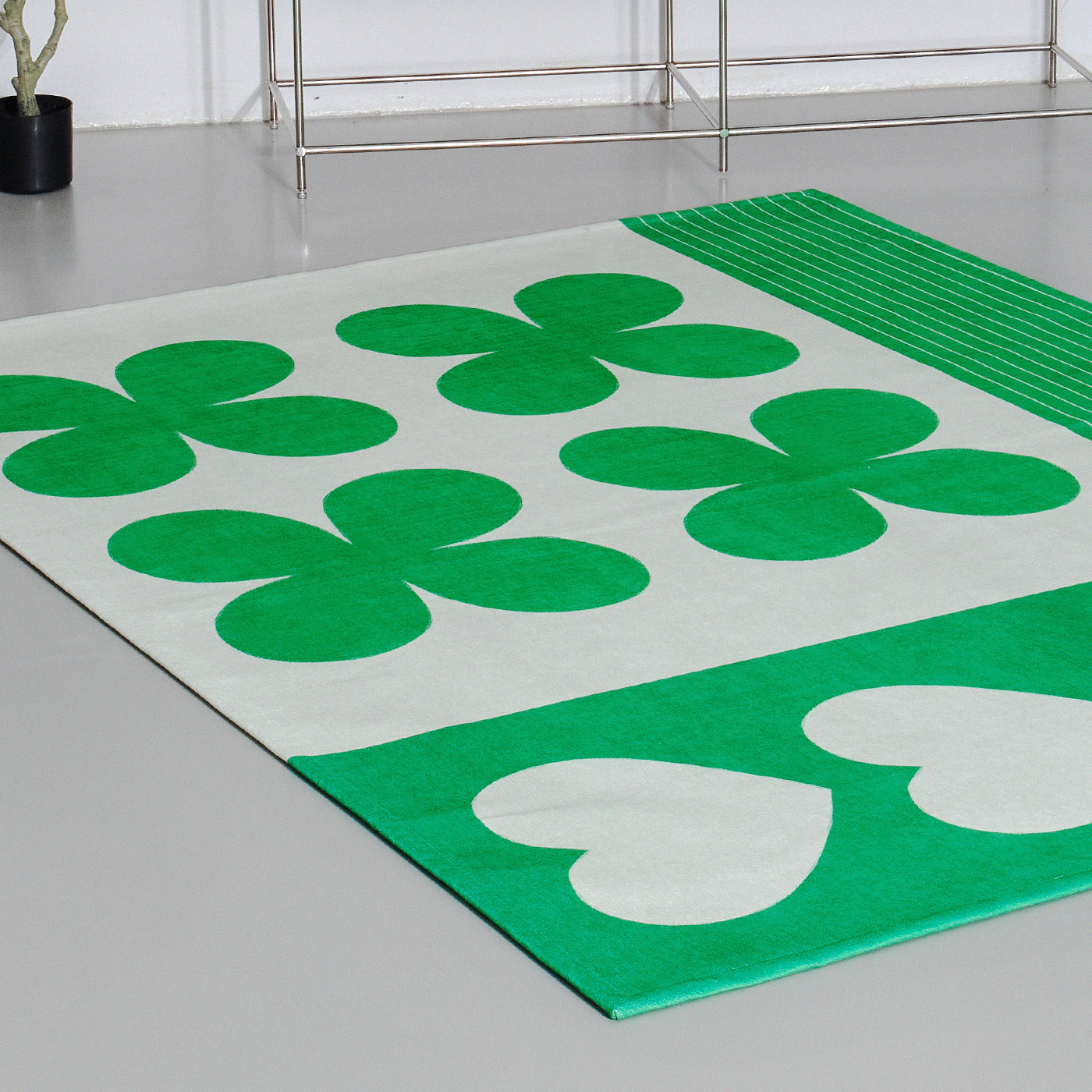 Graphic Flat Rug Greenwish, 100x150cm 이미지 6