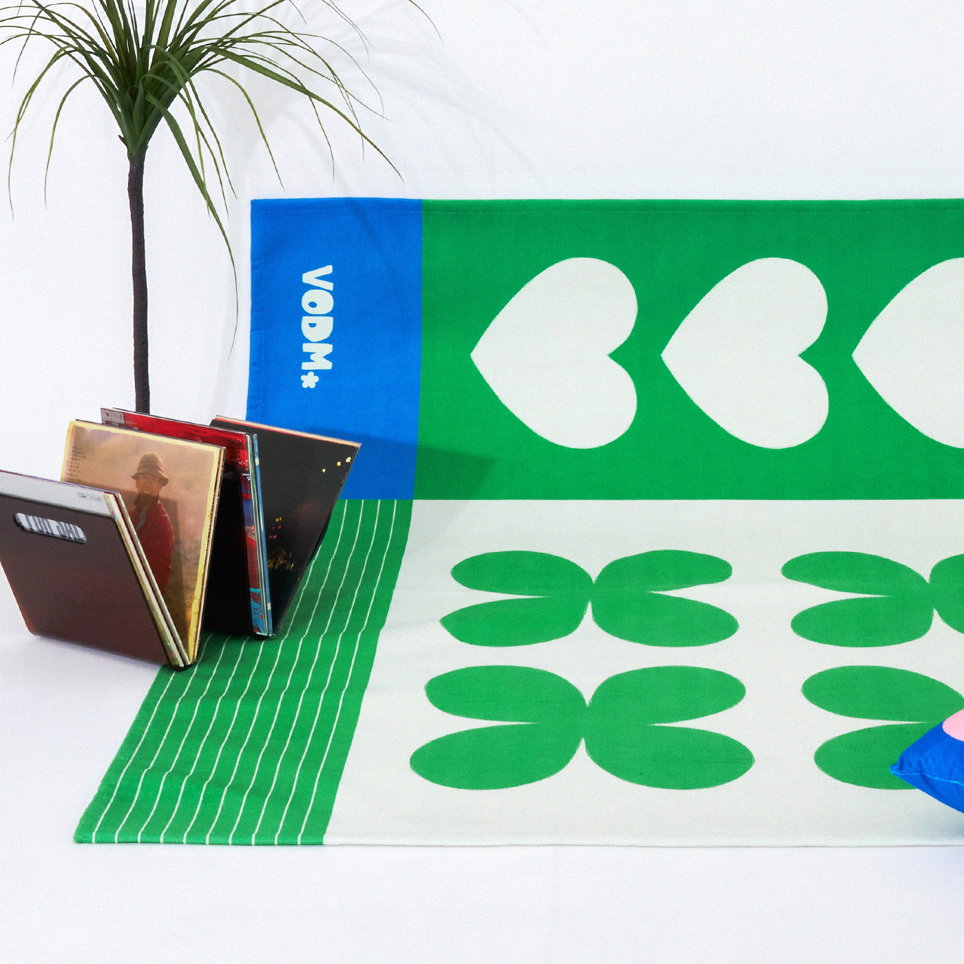 Graphic Flat Rug Greenwish, 100x150cm - 상품 이미지