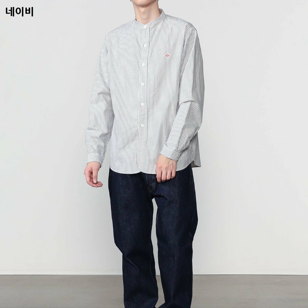 단톤 옥스포드 클래식 밴드카라 남성 긴팔셔츠  DT-B0280OXP - 상세 이미지 2
