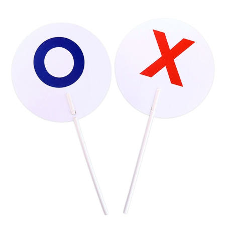 마이1004 협력업체 OX 양면 부채 퀴즈 놀이 행사 이벤트 단체수업