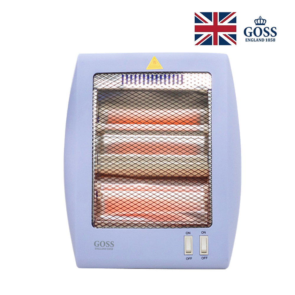 고스 석영관 전기난로 2단 미니 소형 절전형 책상용 사무실용 가정용 히터 퍼플