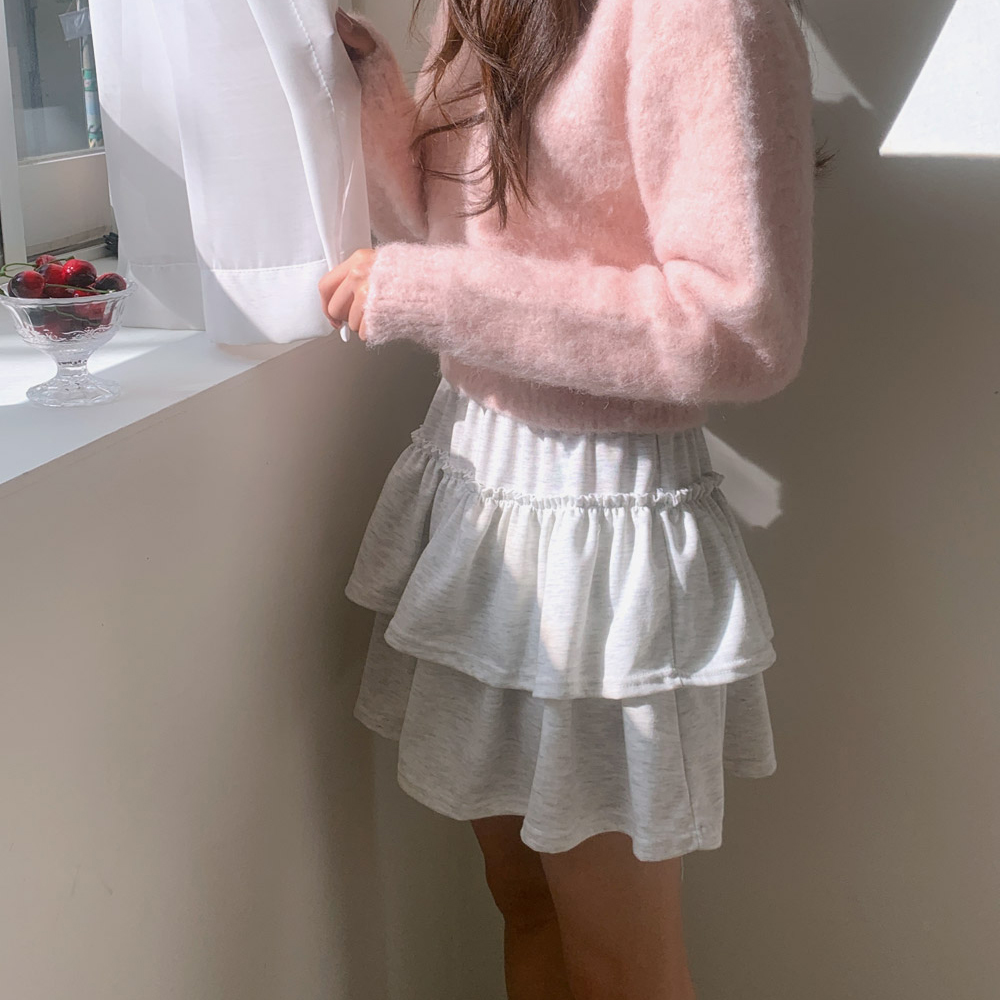 데일리즈 러플스커트 캉캉미니스커트 데일리 에이라인치마 자체제작 - 메인 이미지