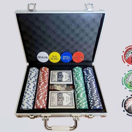 트윈스몰 국제규격 경기용 카지노칩 세트 포커 홀덤 게임 200P