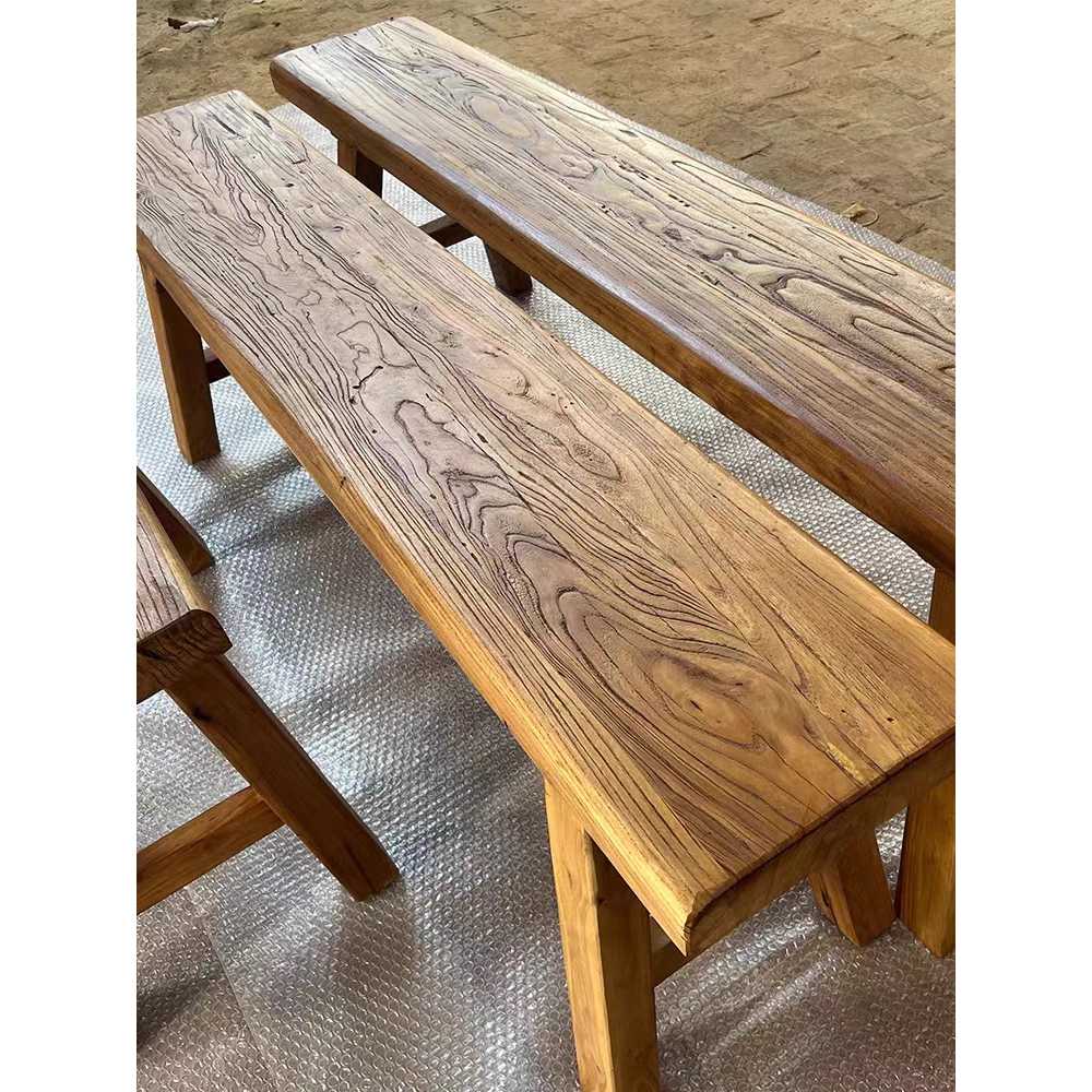 고재 벤치 야외 정원 인테리어 빈티지 원목 의자 120x26x45cm - 상세 이미지 5