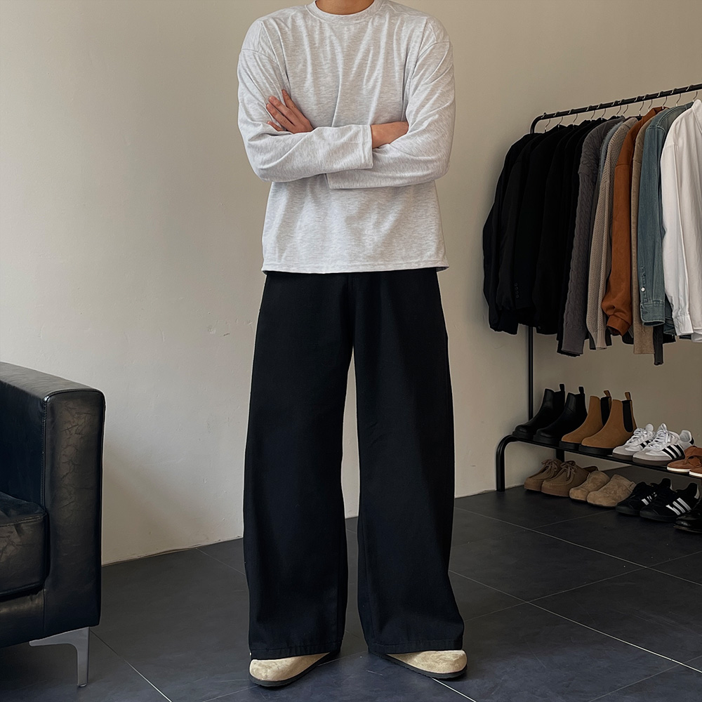 남자롱슬리브 긴팔무지티 무지티셔츠 쭉티 이미지 6