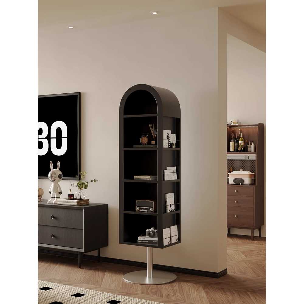거실 피팅 회전 거울 장식장 책장 수납 캐비닛