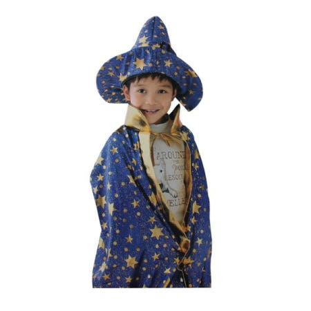 (주)제이스타 학예외옷 할로윈 망토 모자세트 네이비 아동의상 마법사 코스튬