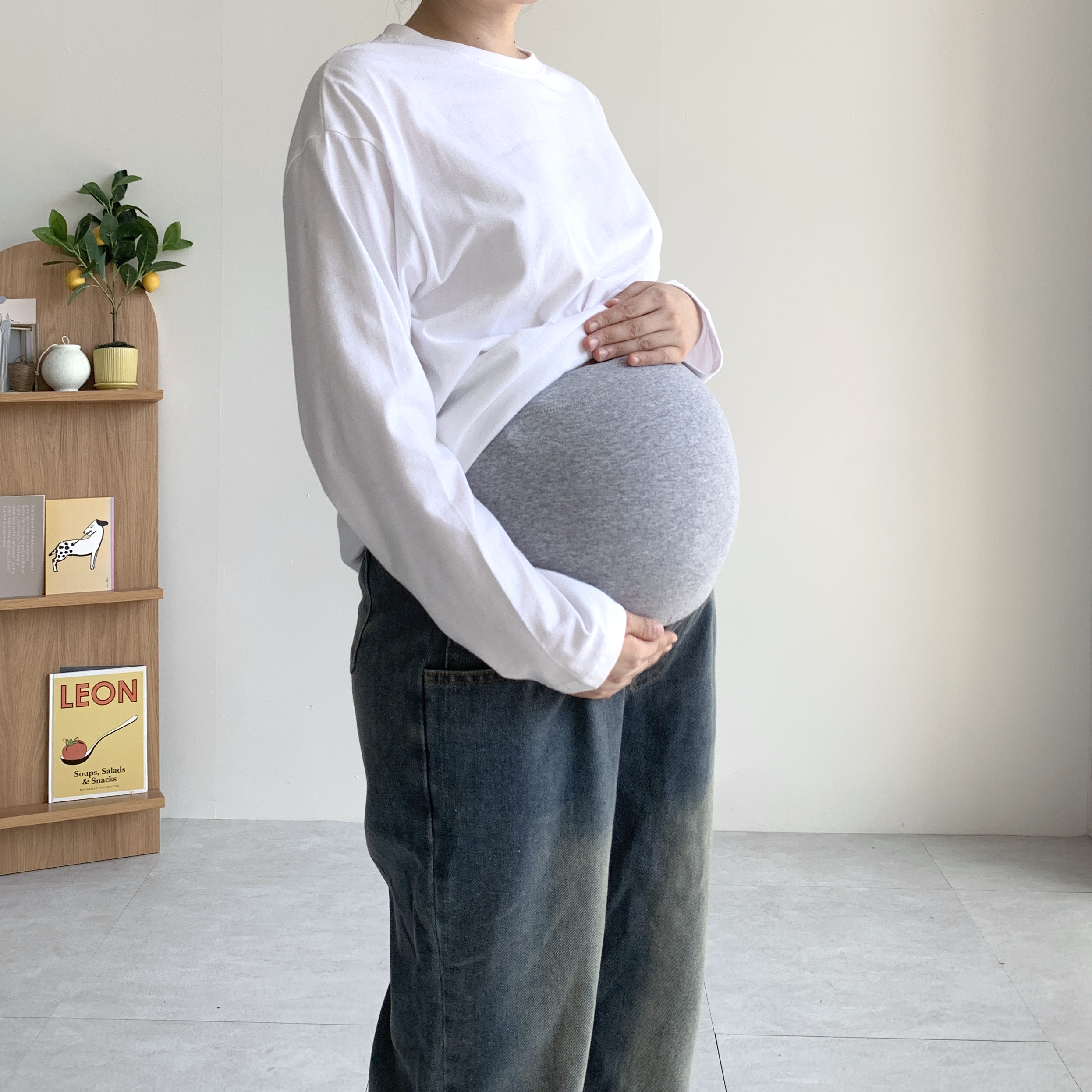 임산부청바지 임부바지 만삭데님팬츠 - 상세 이미지 3