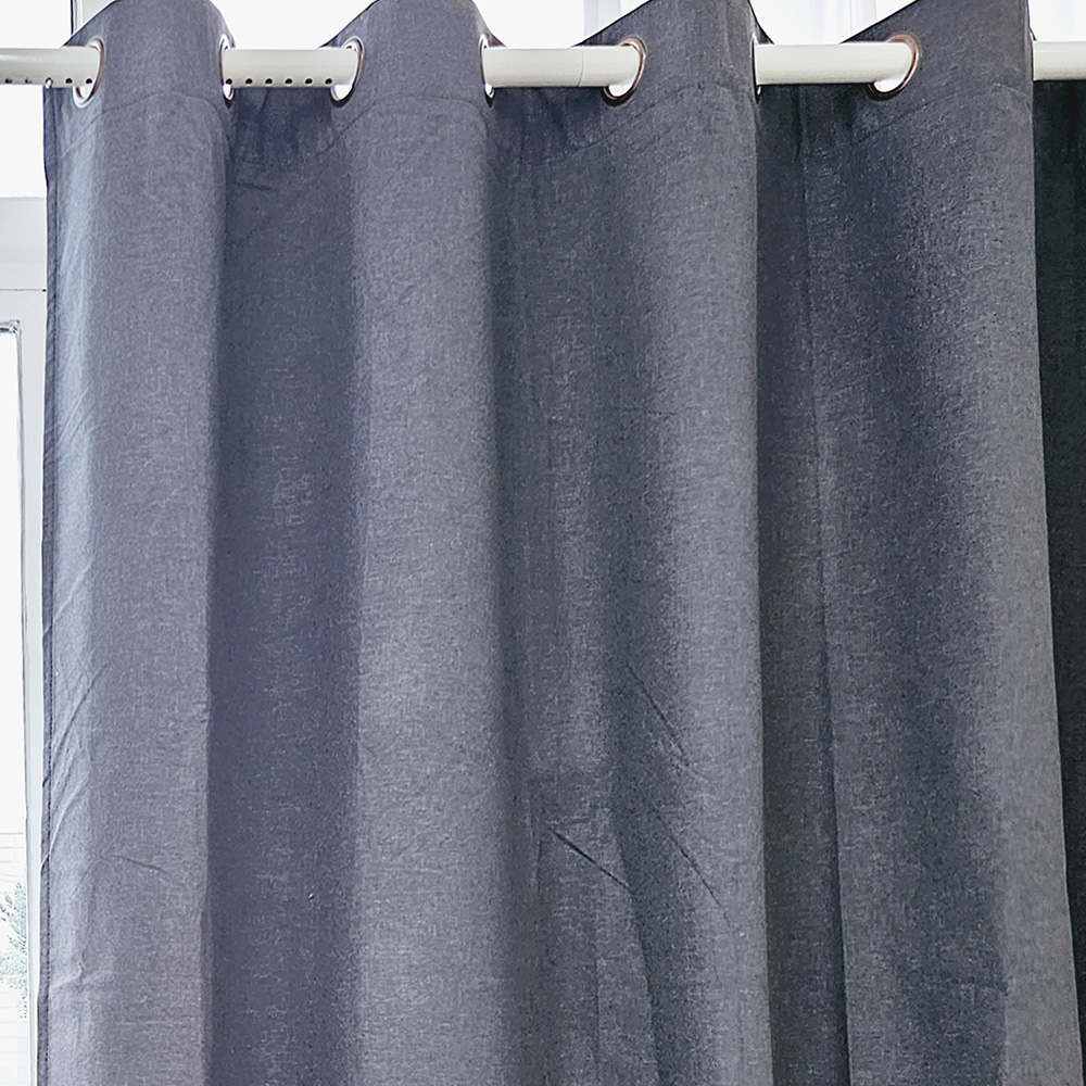 벽뚫지않는 암막커튼+힘센 압축봉 세트 다크그레이, 150x235cm