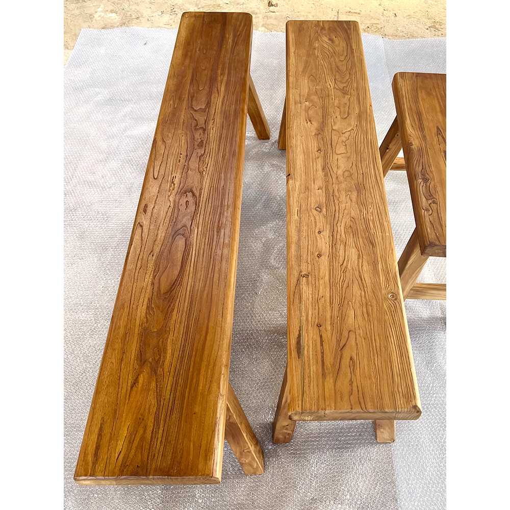 고재 벤치 야외 정원 인테리어 빈티지 원목 의자 120x26x45cm - 상세 이미지 4