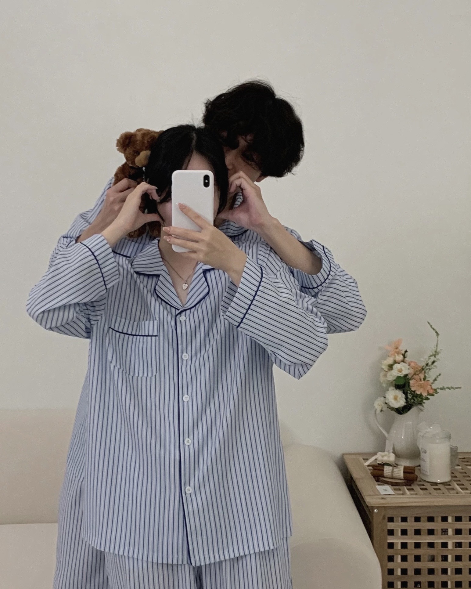 캔디팝 긴팔/반팔 세트 커플잠옷 빅사이즈 파자마 이미지 3