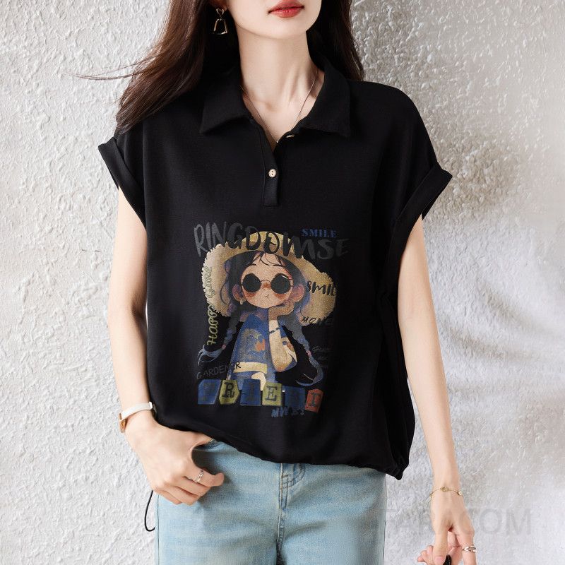 여성 여름 루즈핏 반팔티 캐주얼 스타일 스트라이프티셔츠 슬림 디자인 편안한 착용감 데일리 활용도 높은 패션 아이템 - 상품 이미지
