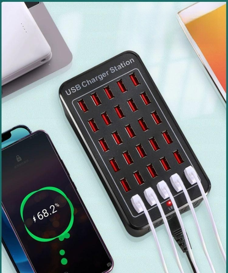 매장 usb 대량 충전기 카페 헬스장 멀티포트 핸드폰 - 상품 이미지