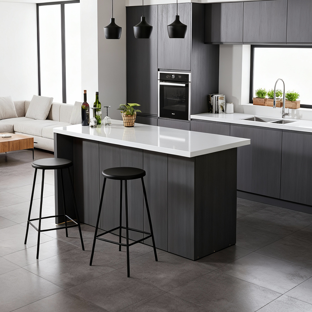 루체 인조대리석 광폭 수납 아일랜드 홈바 테이블 조리대 1200 A형