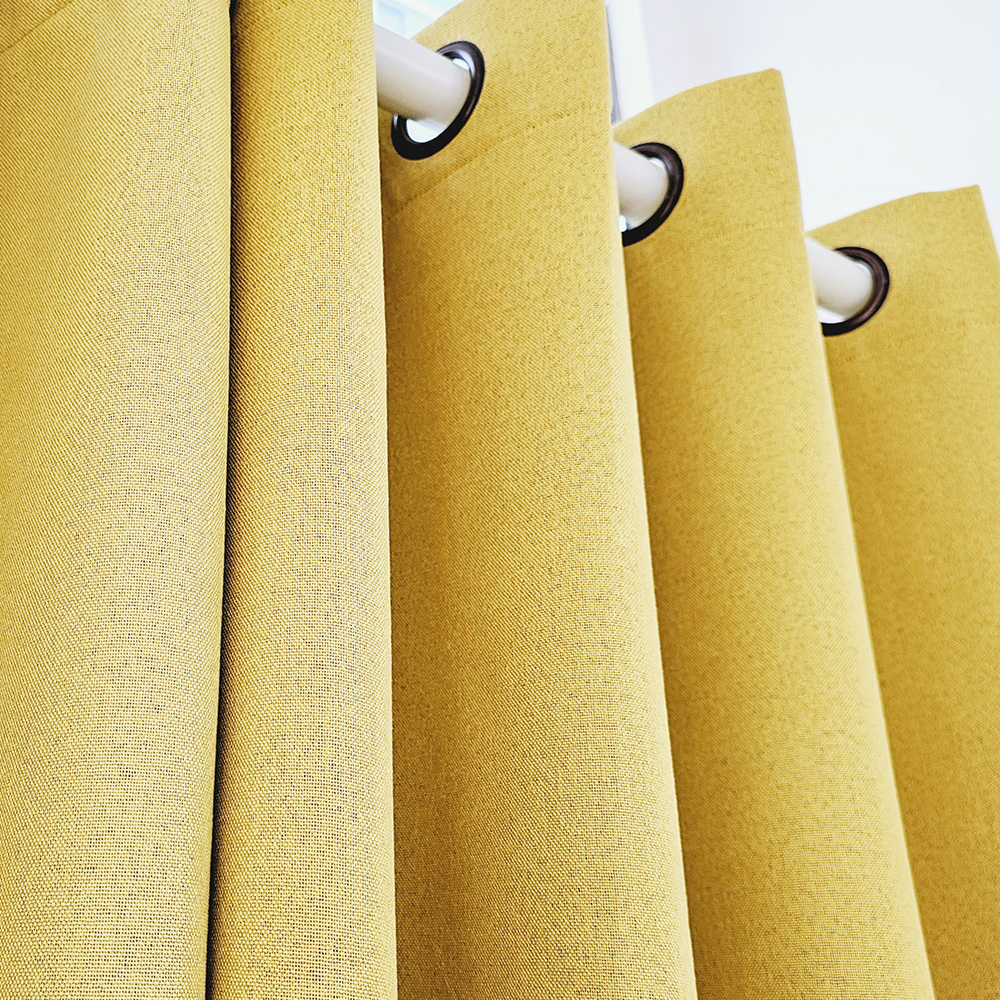 벽뚫지않는 암막커튼+힘센 압축봉 세트 버터옐로우, 300x235cm(가로150cm2장)