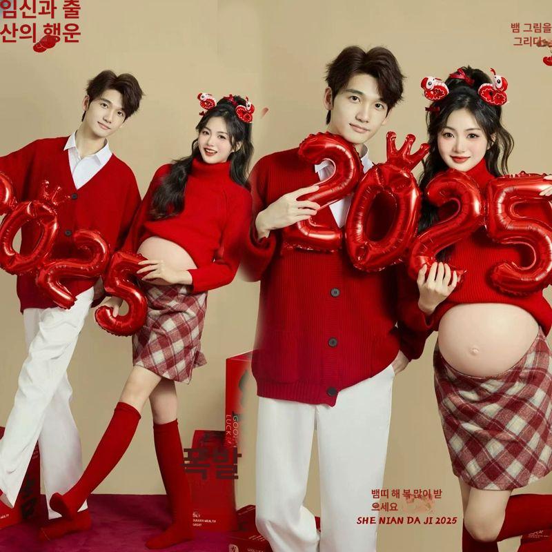 셀프 만삭사진옷 의상 컨셉 만삭촬영 티 - 상세 이미지 4