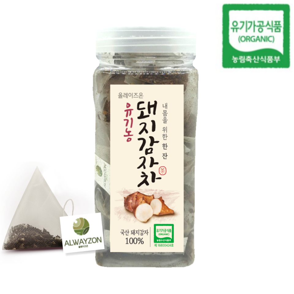 올웨이즈온티 유기농 덖음 돼지감자차 티백 국내산 전라북도 정읍 - 상품 이미지