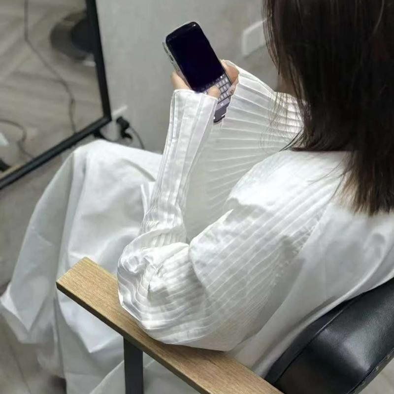 팔있는 커트보 어깨보 미용실 컷트보 살롱 로고제작 앞치마 - 상세 이미지 4
