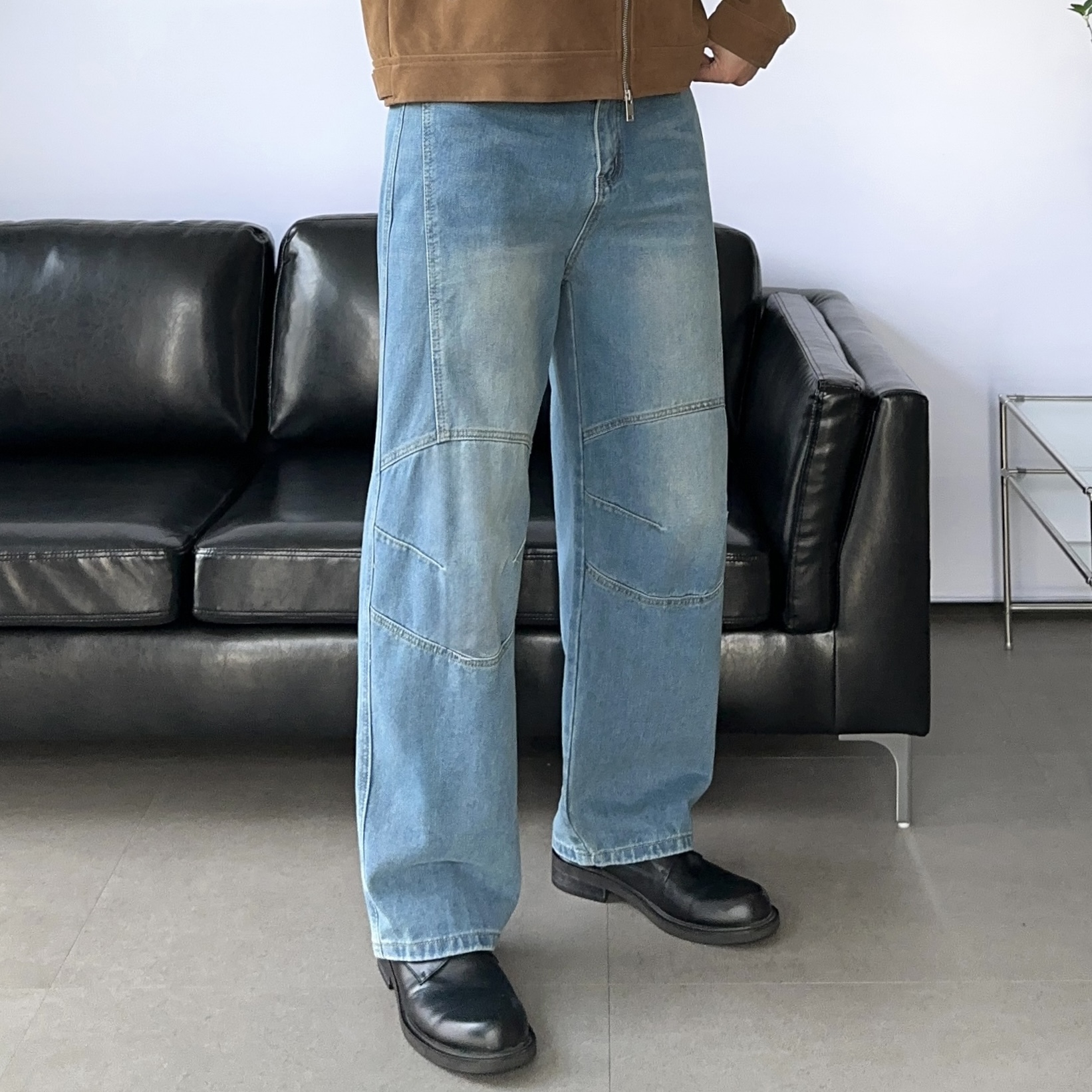 블랙진 통큰청바지 남자흑청바지 이미지 8