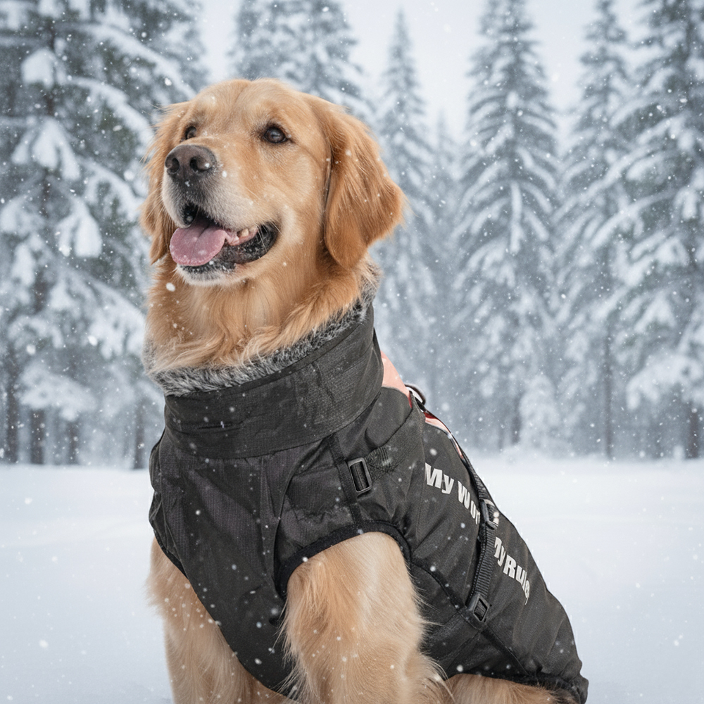 강아지패딩 하네스 대형견 패딩 조끼 겨울옷 진돗개 XL