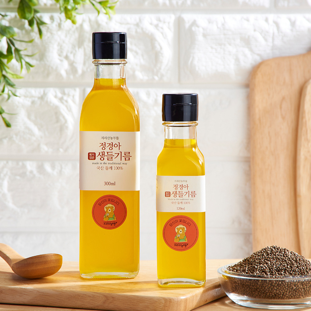 정경아 들기름 찐 생들기름 오메가3 비건지방식 저온압착 당일착유 국산들깨 120ml, 1개 - 메인 이미지