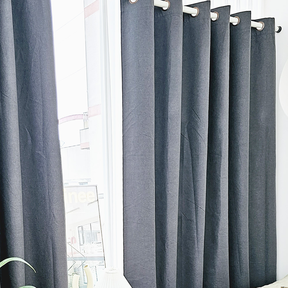 벽뚫지않는 암막커튼+힘센 압축봉 세트 다크그레이, 300x235cm(가로150cm2장)