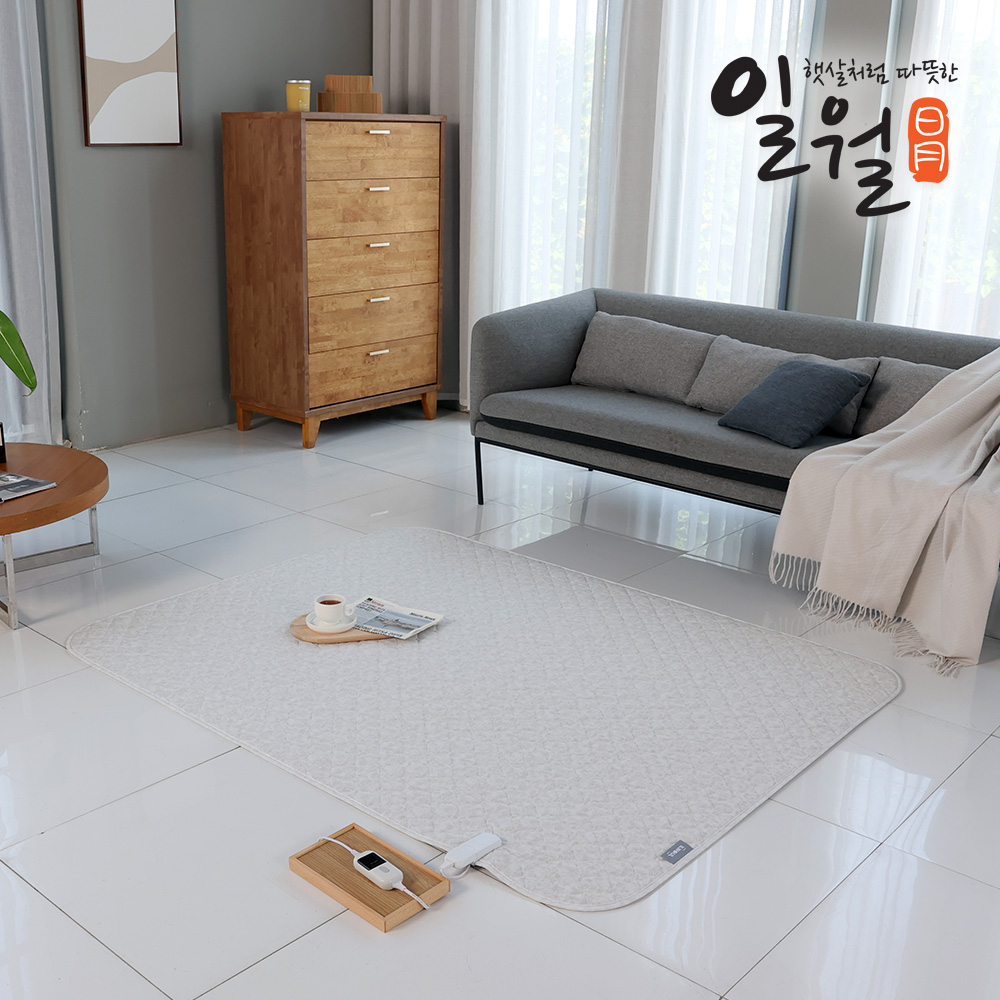 일월 애쉬 아이보리 카본 탄소매트 전기매트 온열매트 전기장판