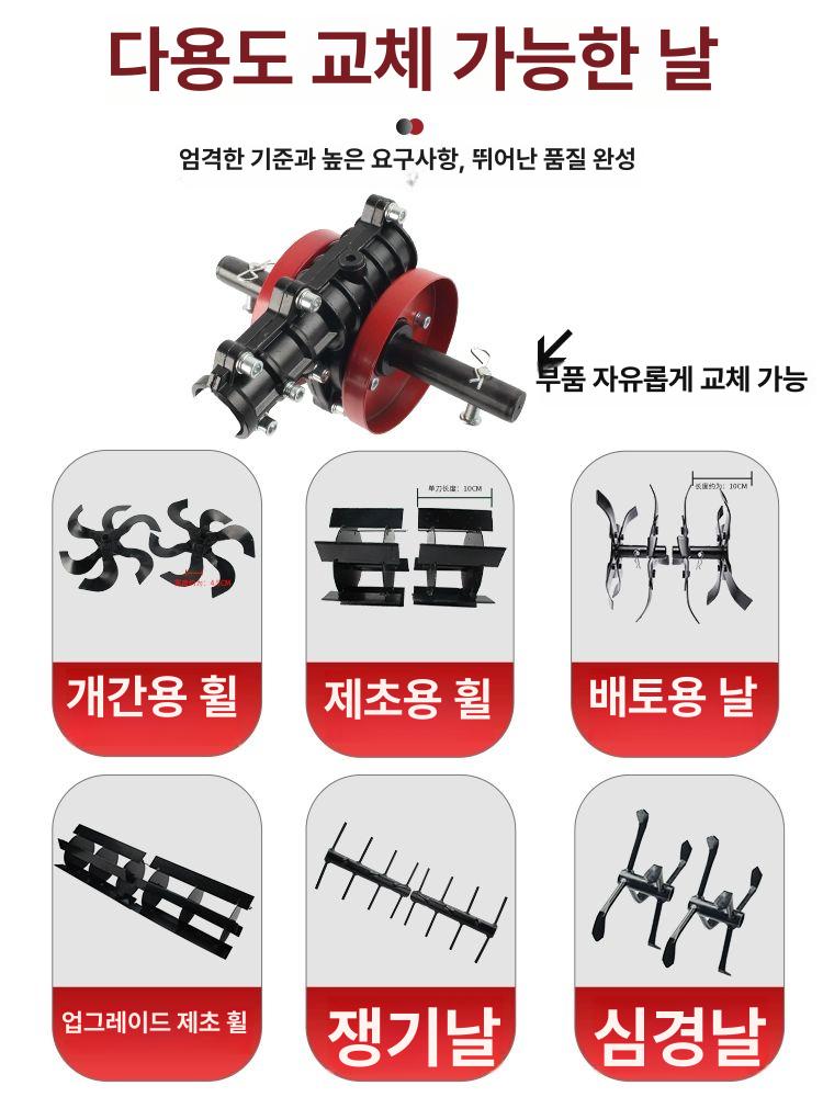 제초기 칼날 도랑 블레이드 토양 1쌍 김매기 부속품 제초날 - 상세 이미지 3