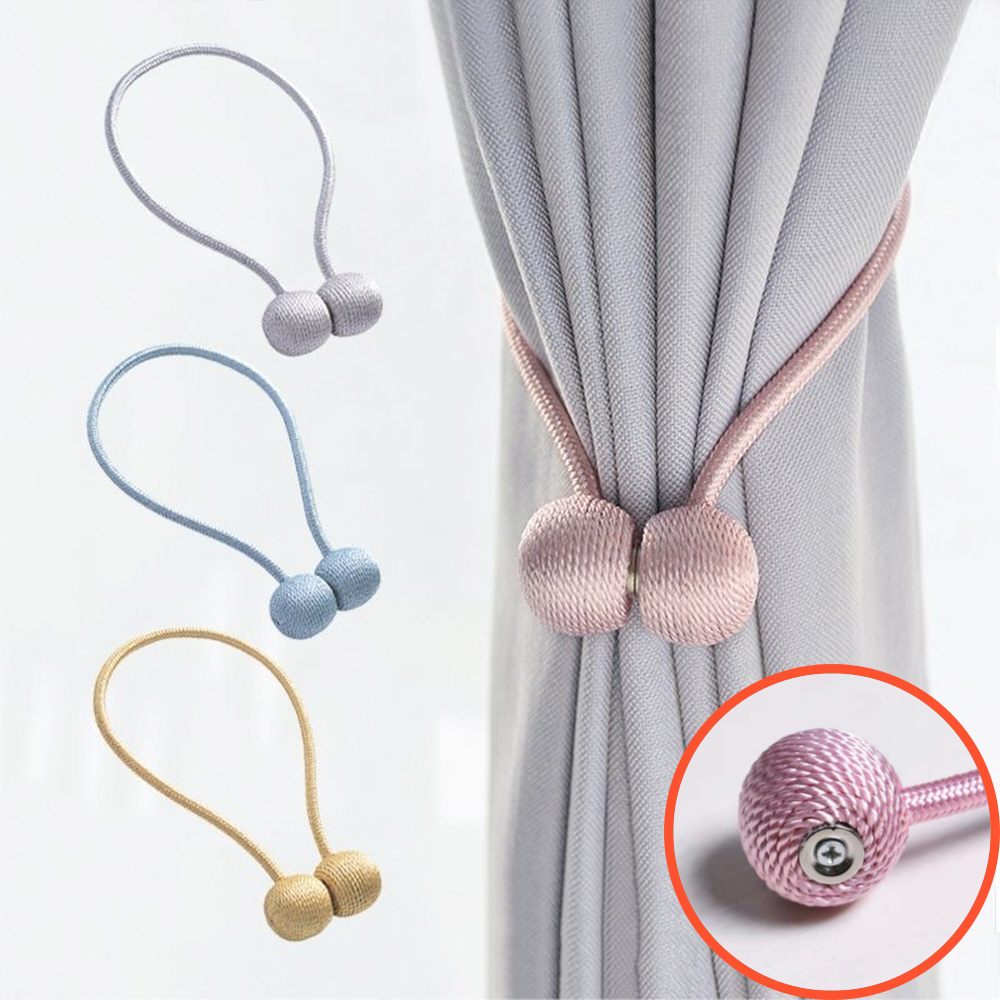 후사고리 커튼묶는끈 자석타이백 드롭 줄 커텐묶기 걸이 스트랩 고정 마그네틱커튼끈 2p
