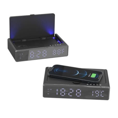 자외선소독기 스마트폰 충전기 겸용 UV 살균기 / 시계 온도계 ORU06