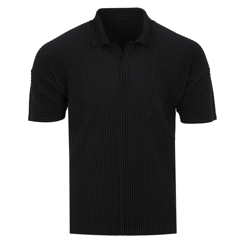 이세이미야케 옴므 플리세 플리츠 폴로 블랙 반팔티 HP58JM530 15 (2025 F/W) SIZE 4 - 상품 이미지