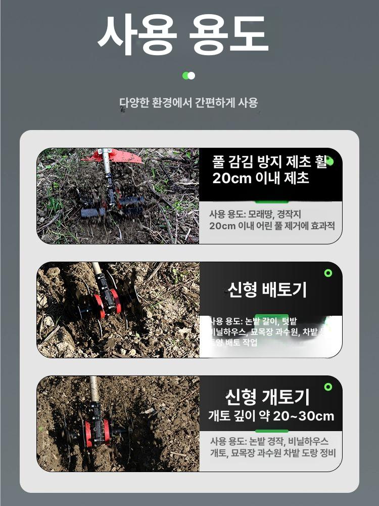 제초기 칼날 도랑 블레이드 토양 1쌍 김매기 부속품 제초날 - 상세 이미지 5