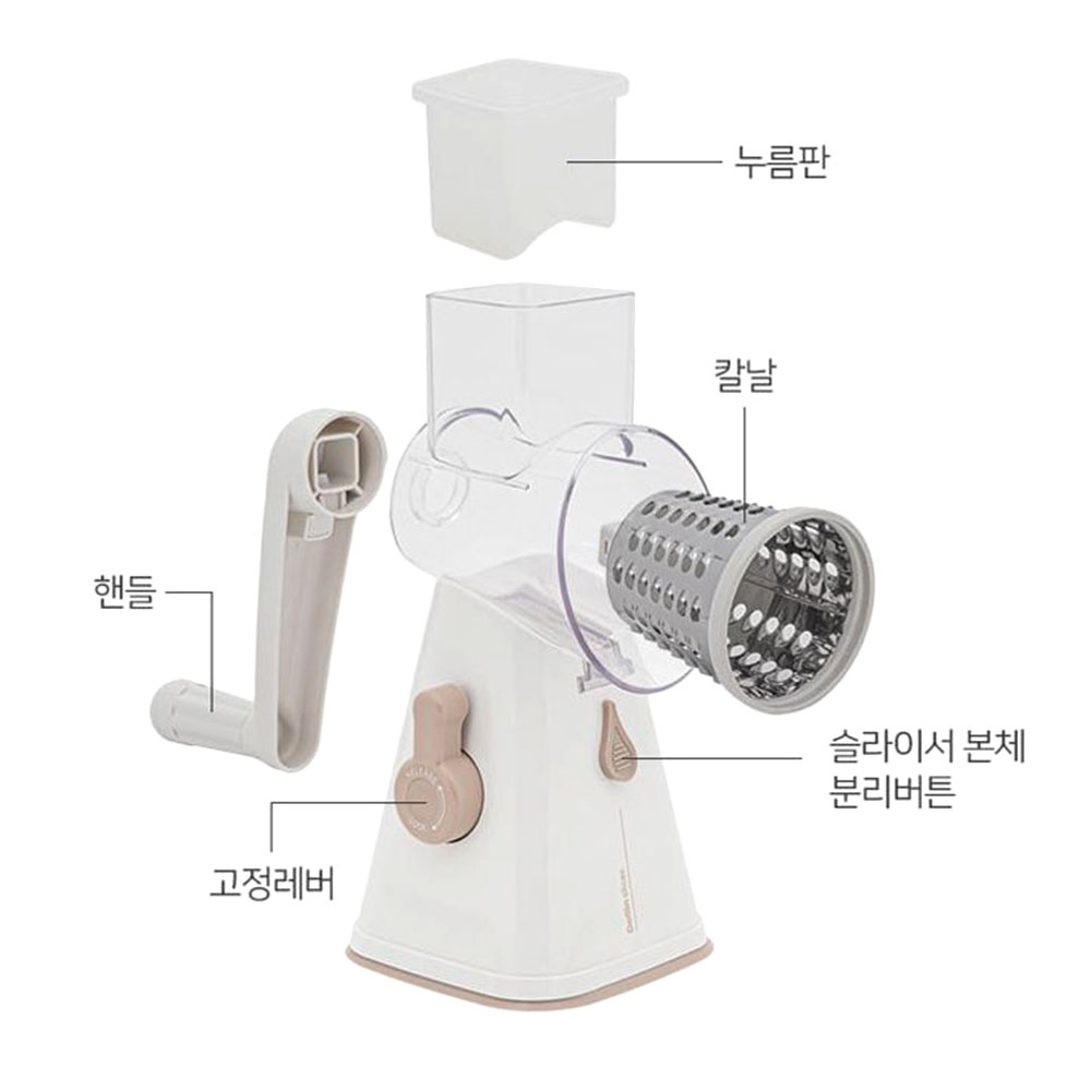 주방 3종 채칼 슬라이스 회전 분리형 다지기 - 상세 이미지 3