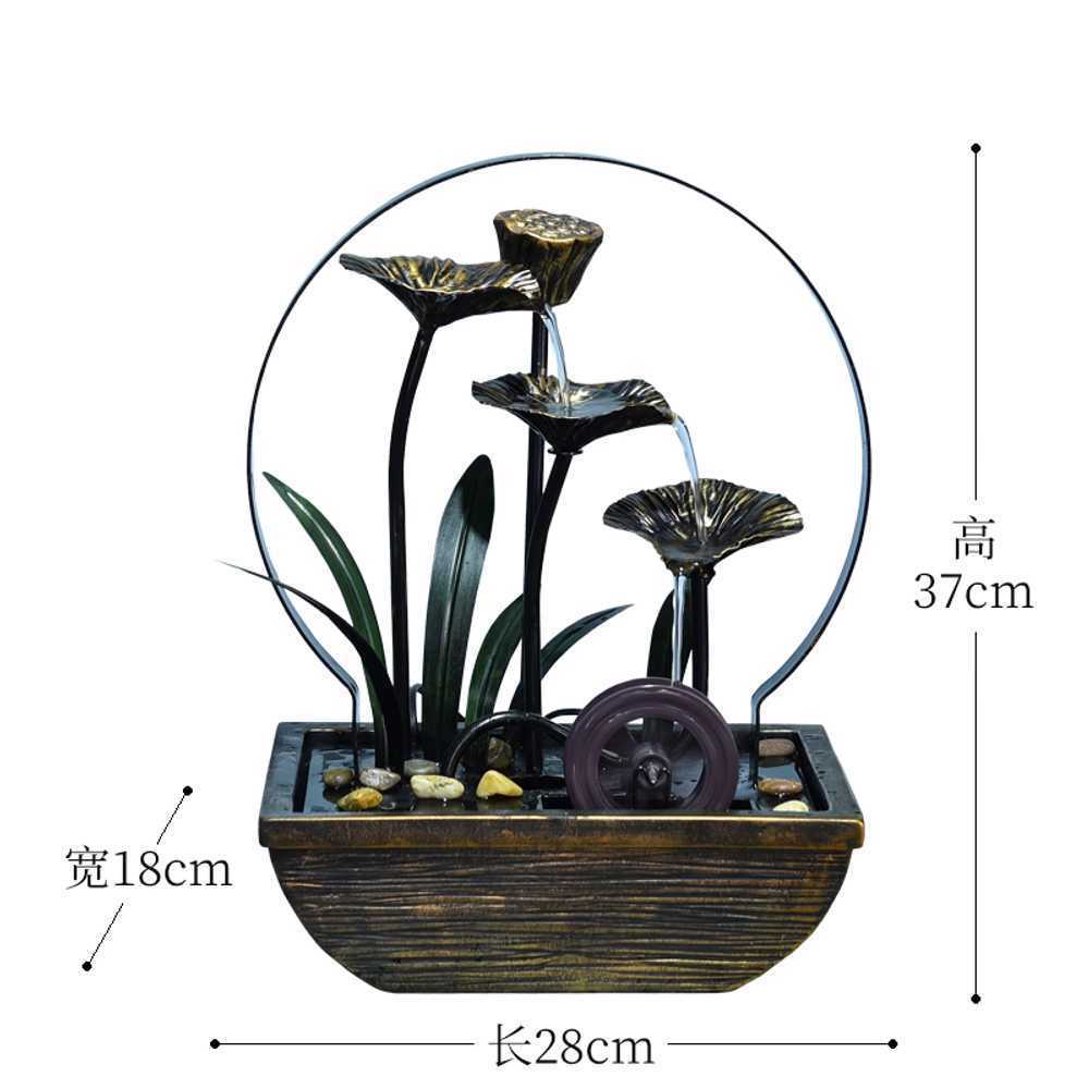 분수대 가습기 미니 탁상형 수경 인테리어 폭포 소품 A형 + 20x20x30cm - 상세 이미지 5