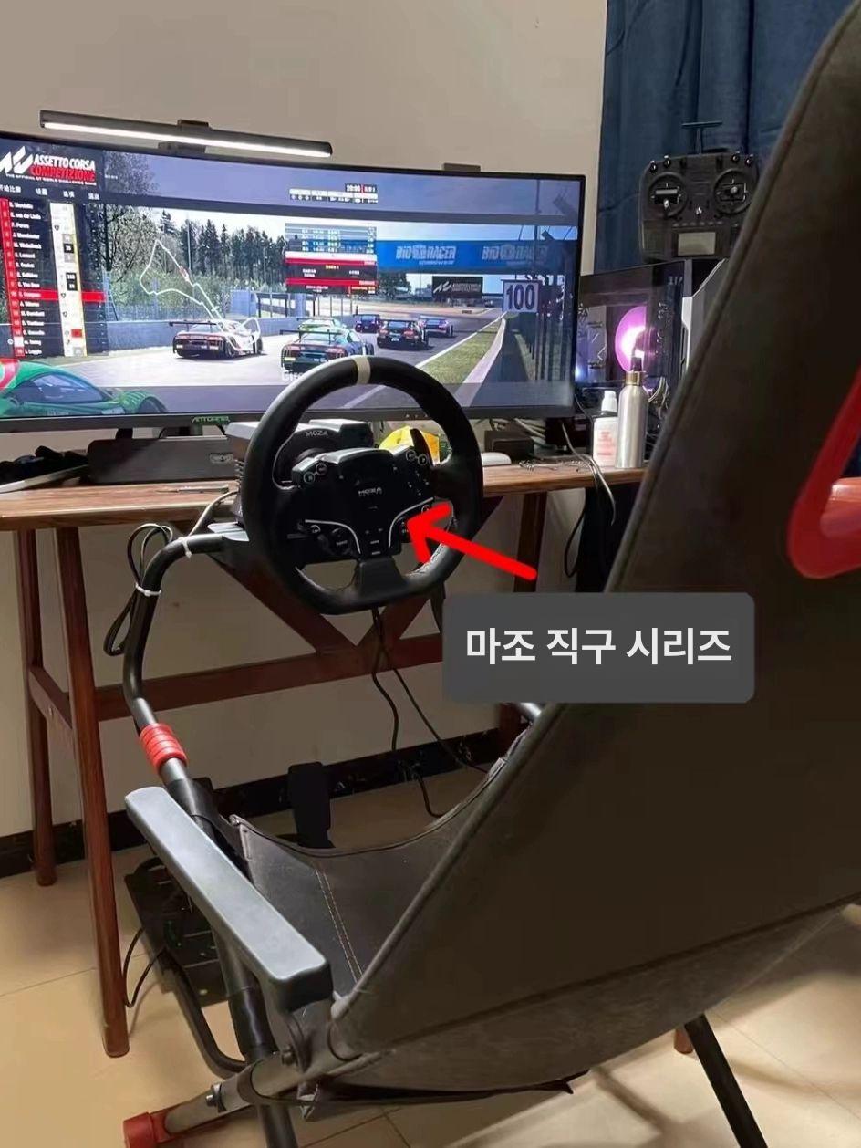레이싱 게임 의자 스티어링 플레이시트 카본패턴 자동차 - 상세 이미지 4