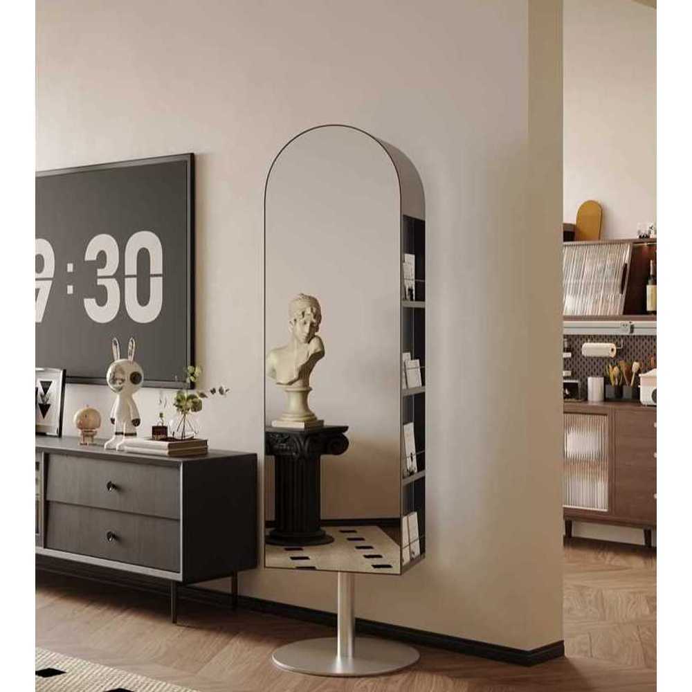 거실 피팅 회전 거울 장식장 책장 수납 캐비닛