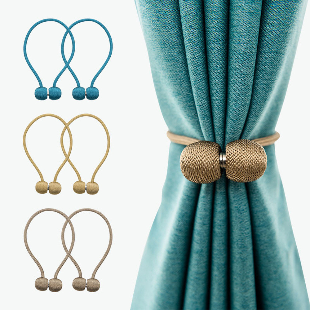 후사고리 커튼묶는끈 자석타이백 드롭 줄 커텐묶기 걸이 스트랩 고정 마그네틱커튼끈 2p