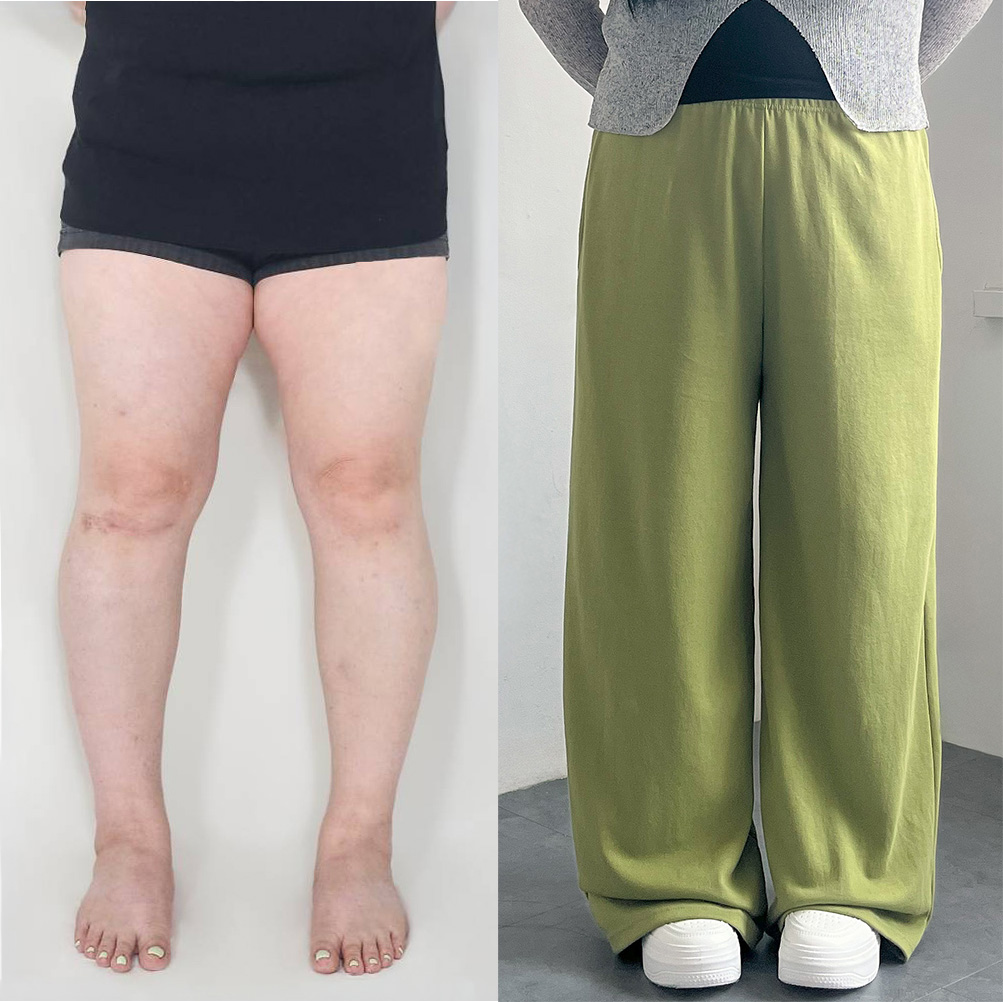 여성와이드트레이닝팬츠 신축성좋은 편한 여자통바지 키작녀 - 상품 이미지